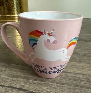 Pink Unicorn Coffee Mug Embrace Your Inner Unicorn Rainbow Magic Cup